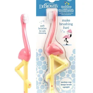 Dr. Brown’s Brosse à dents 1-4A – Flamant Rose