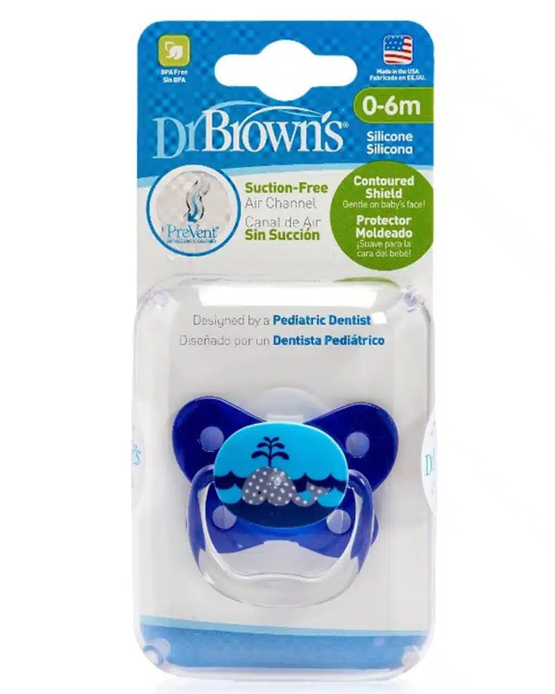 Dr. Brown’s Sucette BUTTERFLY SHIELD Stage1 0-6M – Bleu – Image 2