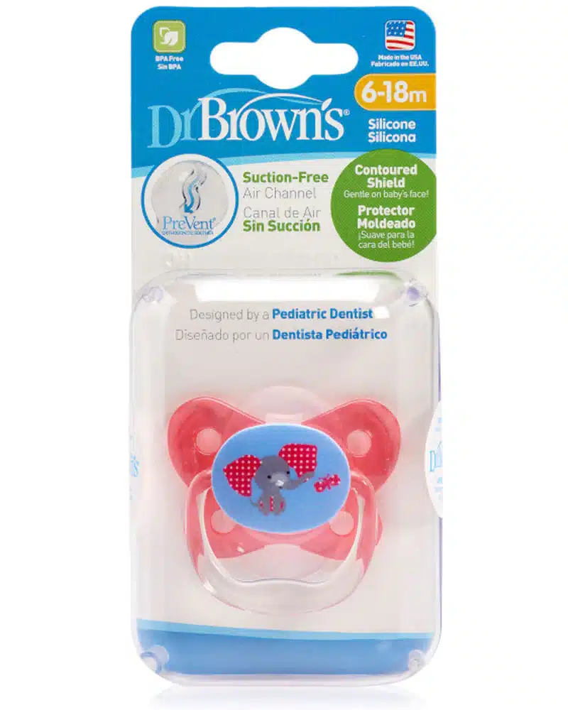 Dr. Brown’s Sucette BUTTERFLY SHIELD Stage2 6-18M – Pink – Image 2