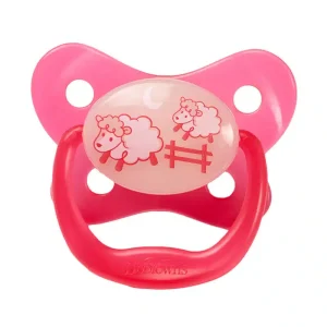 Dr. Brown’s Pack de 2 Sucettes Glow in the Dark Stage1 0-6M – Pink