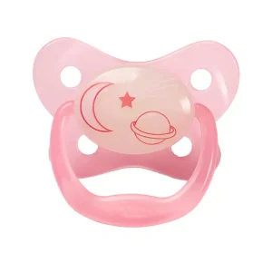 Dr. Brown’s Pack de 2 Sucettes Glow in the Dark Stage2 6-18M – Rose