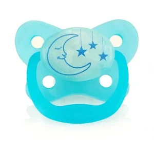 Dr. Brown’s Pack de 2 Sucettes Glow in the Dark Stage2 6-18M – Blue