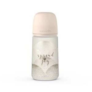 Suavinex Biberon tétine symetrique SX PRO Spread Joy Doré 270 ml