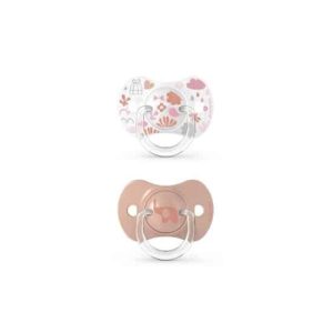 Suavinex Sucettes symetriques X 2 SX PRO – Memories Rose 6/18 mois