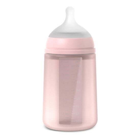 Suavinex Biberon Silicone 240 ml Rose – Débit Moyen – Image 2