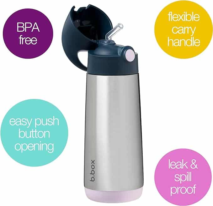 Gourde Isotherme 500ml – Indigo Rose – B BOX – Image 3