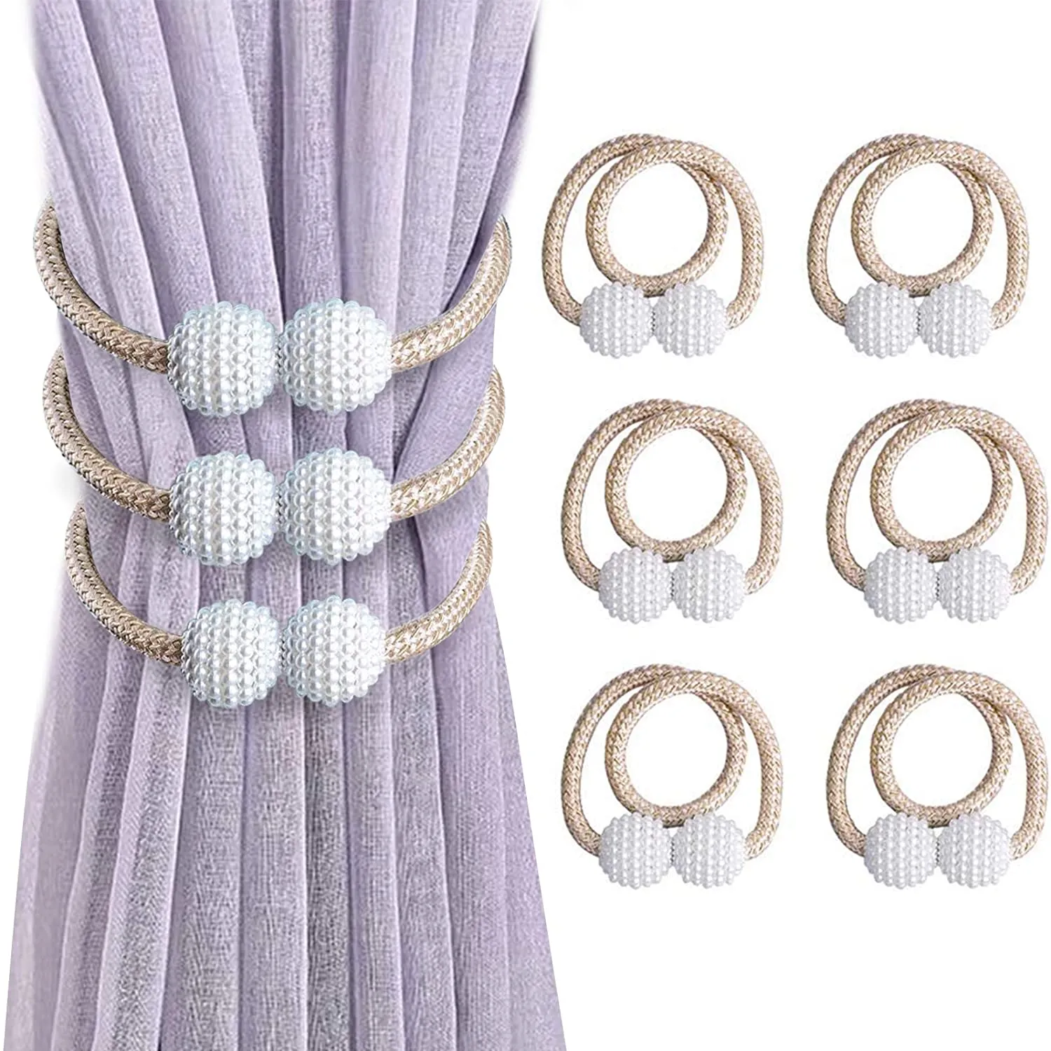 Pearl Magnetic Curtain Clip Curtain Holders – Image 3