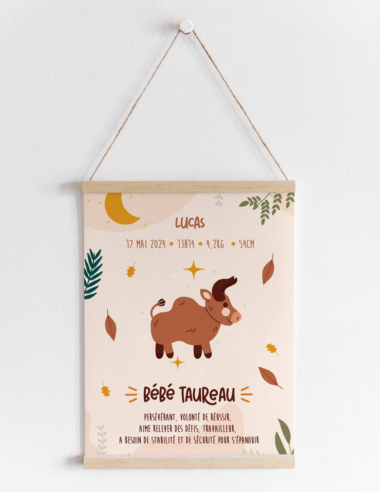 Affiche naissance Astro Taureau – Image 2