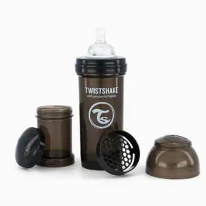 Biberon Anti-Colique Twistshake 260ml 2M+ – Noir