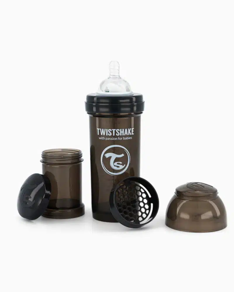 Biberon Anti-Colique Twistshake 260ml 2M+ – Noir