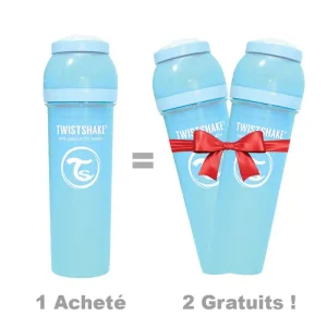 Offre : 1 Biberon Anti-Colique Twistshake 330ml – Bleu = 2 Gratuits