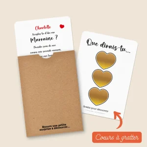 Carte à gratter marraine – Une annonce pleine d’émotion