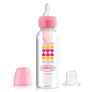 Biberon col étroit 250 ml Rose – Dr Brown’s