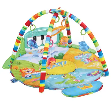 Huanger Tapis d’Éveil 4-en-1 avec Centre d’Activités