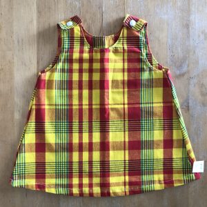 Robes trapèzes – Madras Jaune