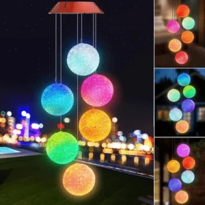 Carillon solaire LED mobile à changement de couleur
