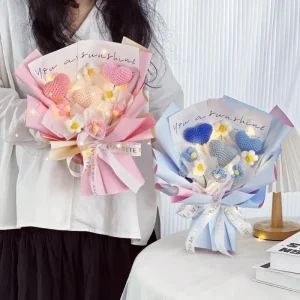 Bouquet de fleurs au crochet