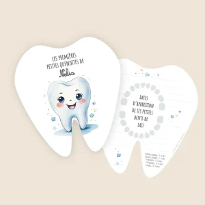 Carte personnalisée – Suivi des dents de lait de bébé