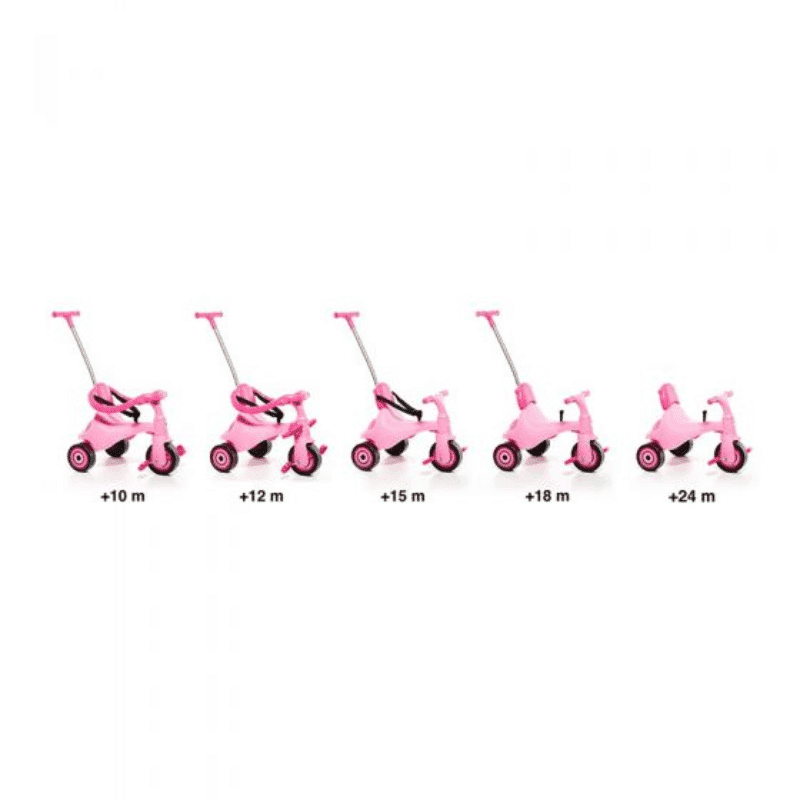 Tricycle pour enfants Urban Trike II City Rose 5 en 1 – Molto – Image 2