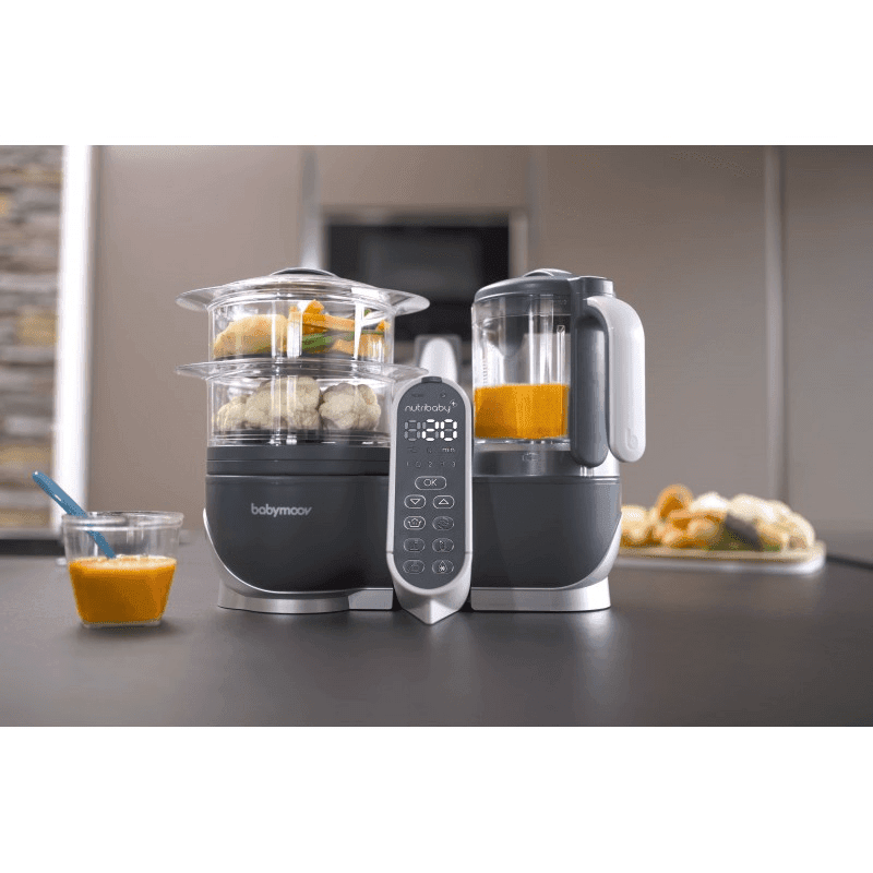 Cuiseur À Vapeur Nutribaby(+) Industrial Grey Babymoov – Image 2