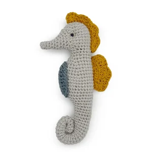 Hochet Hippocampe bio 21x11x5cm