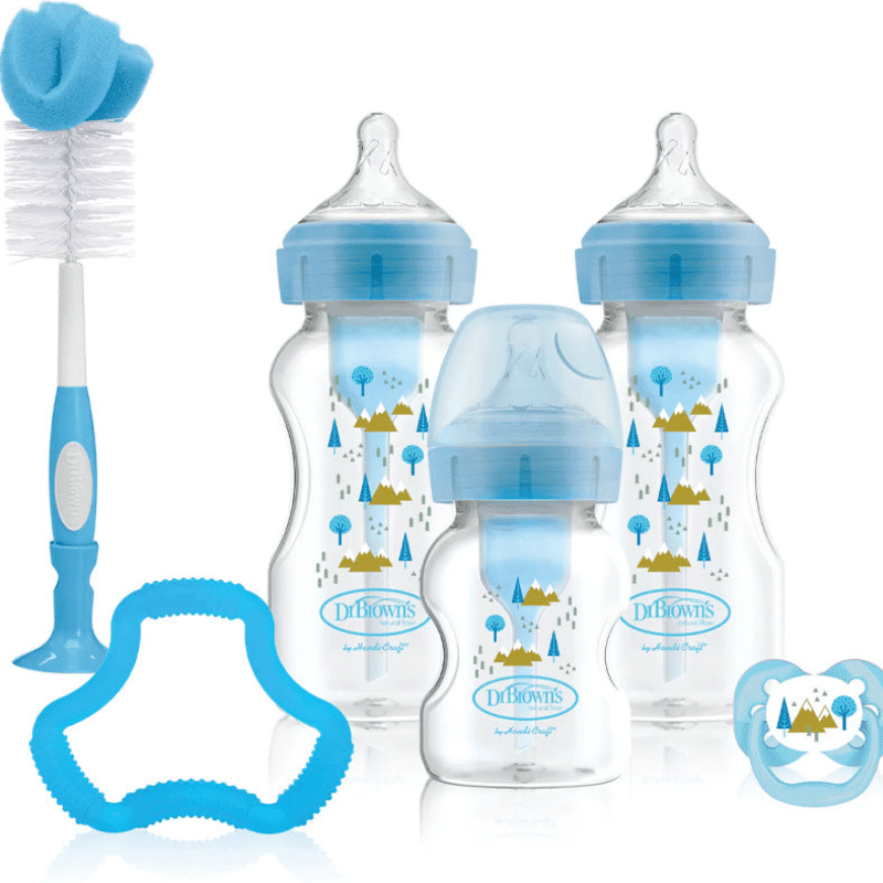Dr. Brown’s Pack cadeau Anti-colique à Cole large – Bleu