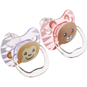Dr Brown’s Sucette 6-18m Bear & Monkey – Girl Lot de 2