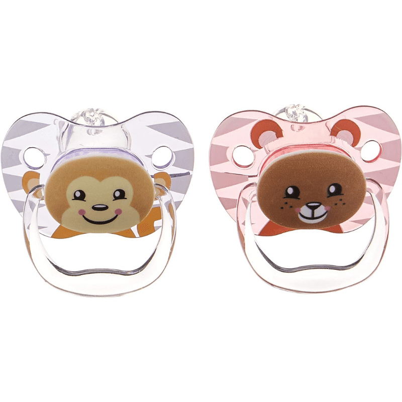 Dr Brown’s Sucette 6-18m Bear & Monkey – Girl Lot de 2 – Image 2