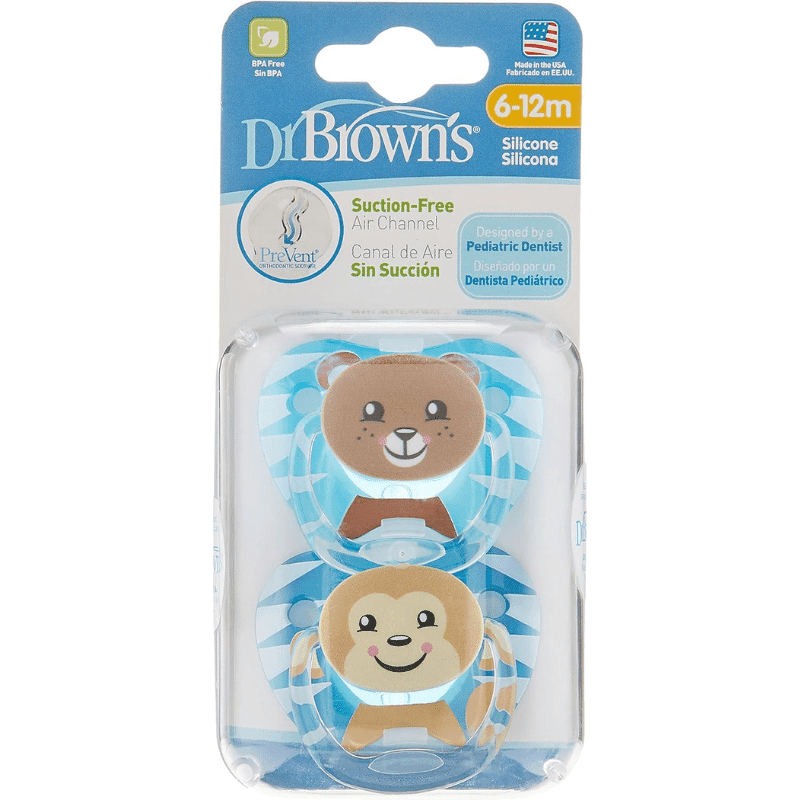 Dr Brown’s Sucette 6-18m Bear & Monkey – Boy Lot de 2 – Image 4