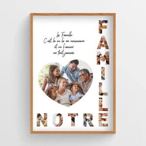 Affiche personnalisée Mots Notre Famille