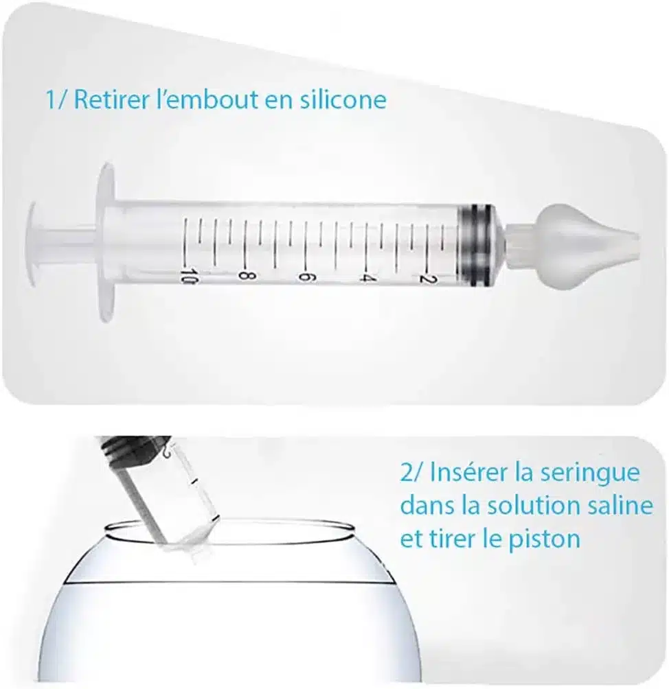 L2N Lot de 2 Seringues Bébé pour Lavage Nasal Ourson – Image 3