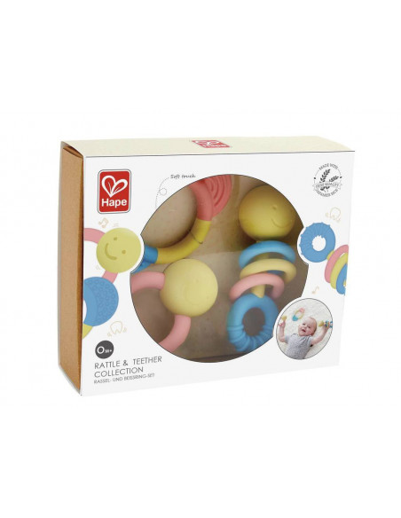 Hape Coffret d’anneaux et hochets de dentition en riz Multicolore – Image 3