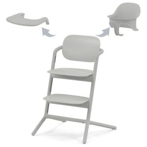 Chaise haute Lemo 3 en 1 Sued grey