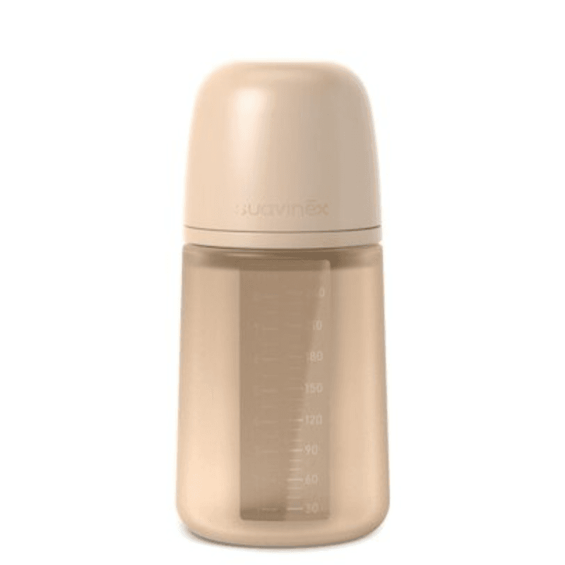 Suavinex Biberon silicone Colour Essence Beige Débit moyen/240 ml