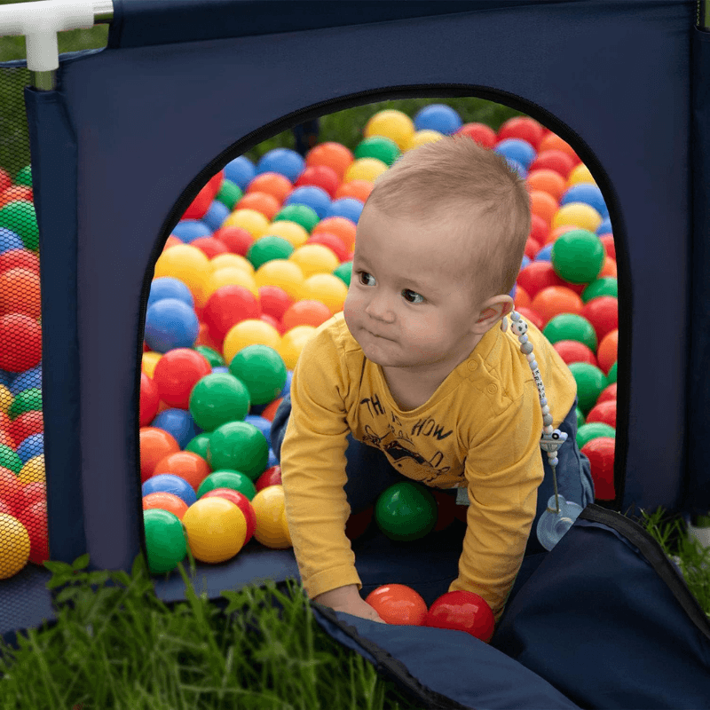 Parc de jeu 230 x 120 x 105 cm – Bleu (avec balles) – Image 3