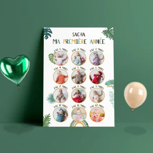 Ma première année en photo – Thème : Safari Jungle