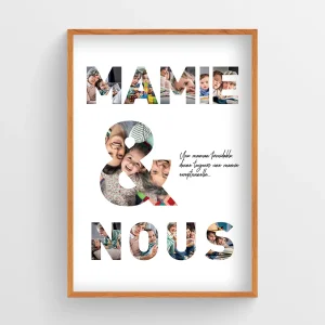 Affiche personnalisée Mots Mamie & Nous