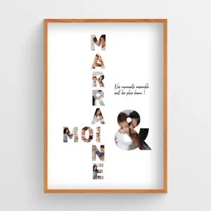 Affiche personnalisée Mots Marraine & Moi