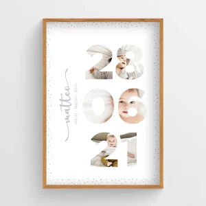 Affiche naissance date – Mattéo