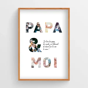 Affiche personnalisée Mots Papa & Moi
