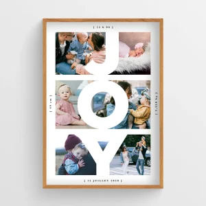 Affiche naissance prénom photos 3 lettres