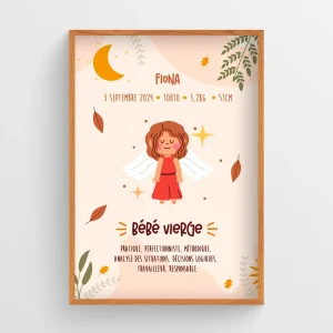 Affiche naissance Astro Vierge