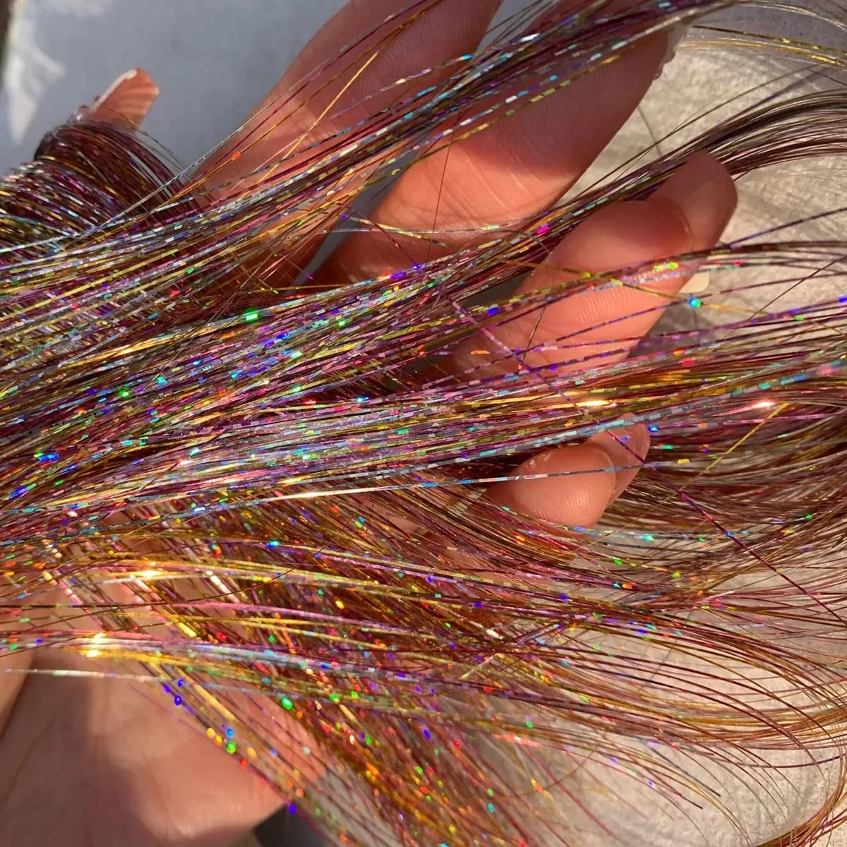 Cheveux Scintillants à Fils Brillants
