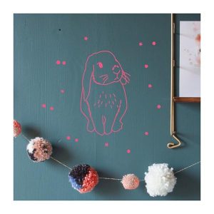 Sticker Lapin fluo