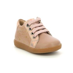 Sneakers hautes cuir Rose cœur métal  Waisi Aster