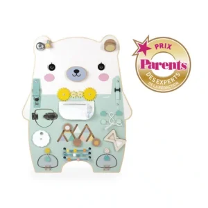 Panneau d&rsquo;activités en bois Busy Board Ourson Pure Janod