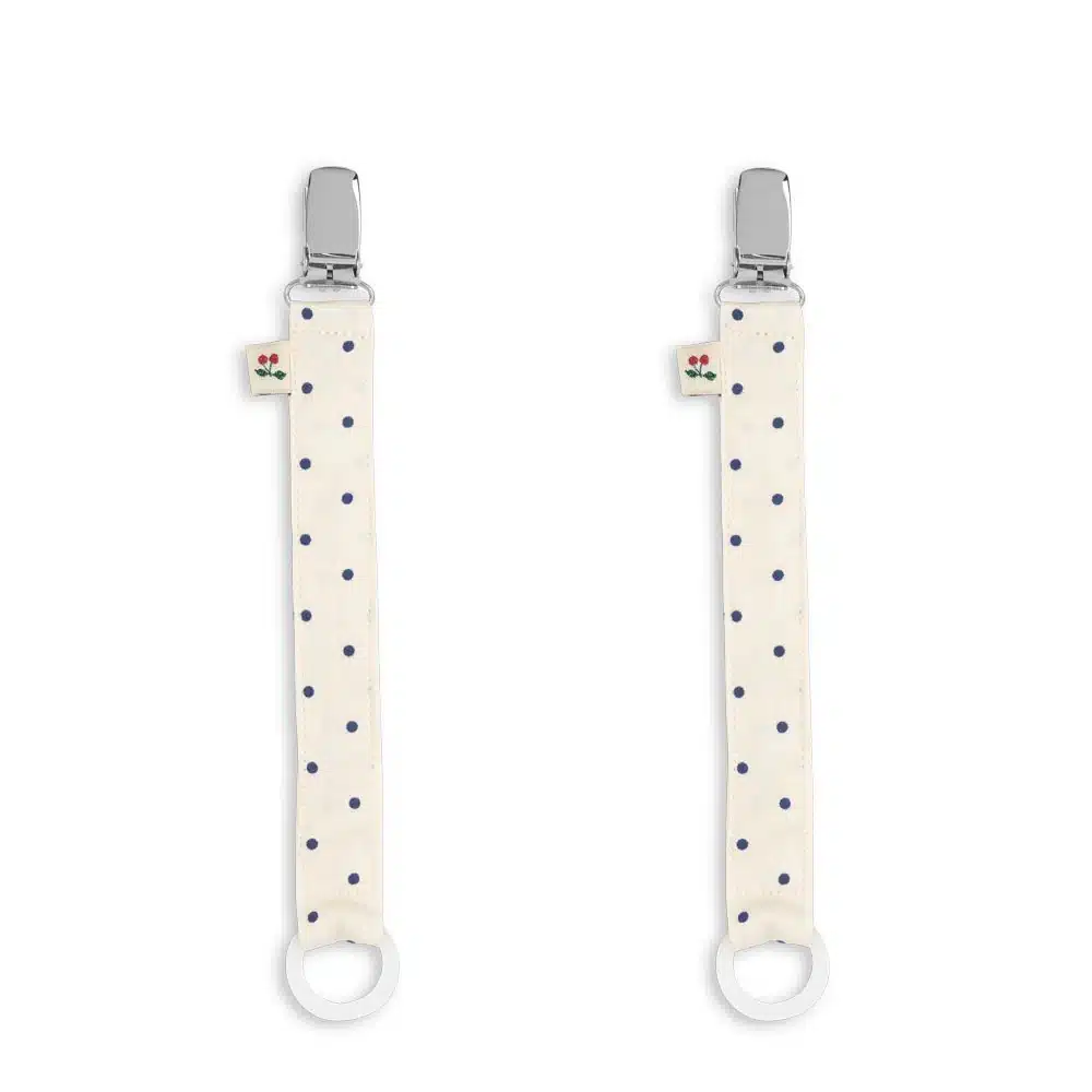 Pack de 2 attaches tétines Navy Dots Konges Slojd – Image 2
