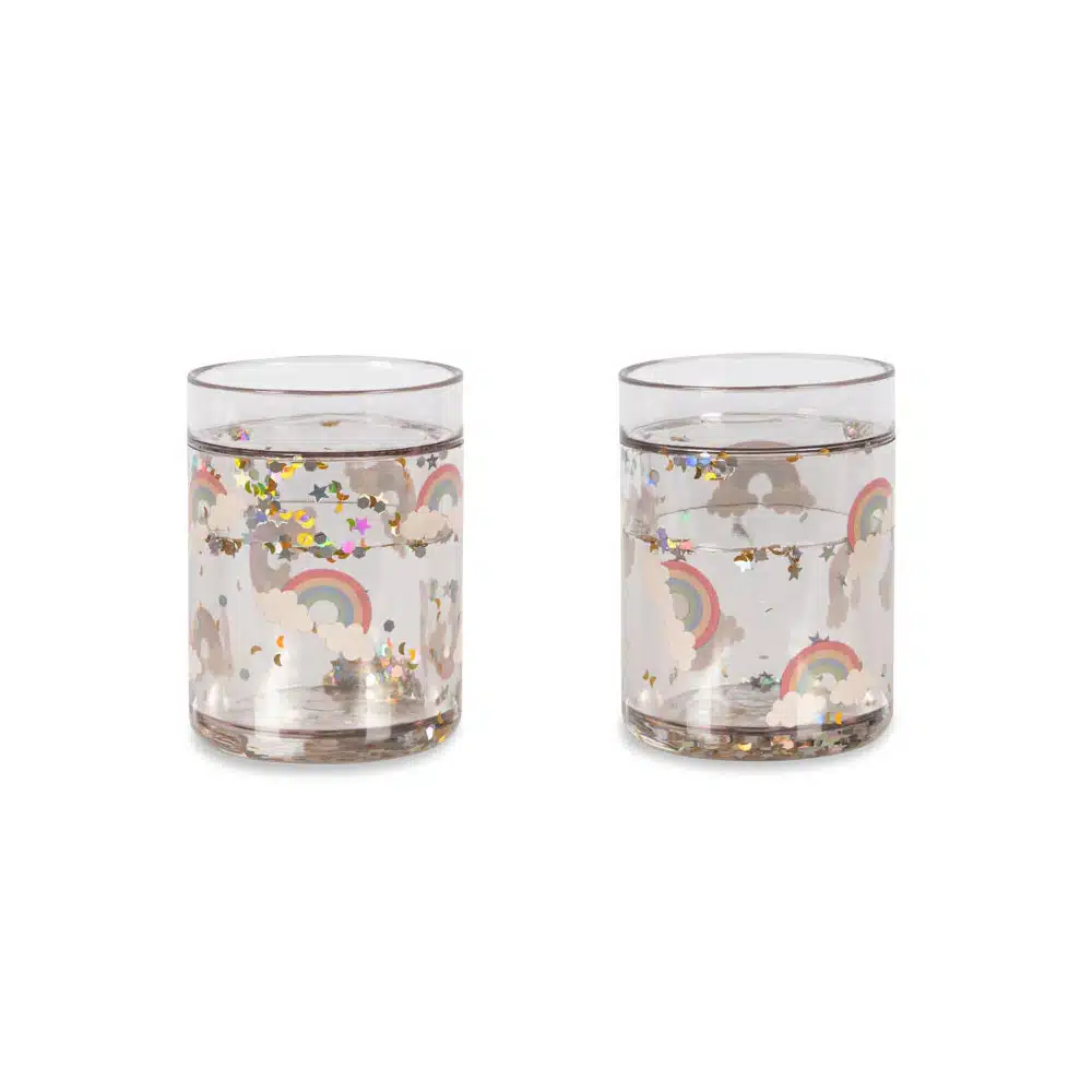 Pack de 2 verres paillettes Rainbow Konges Slojd