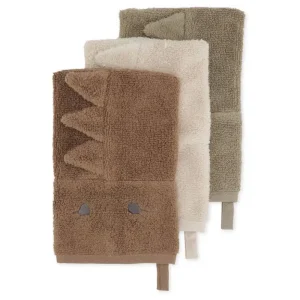 Set de 3 gants de toilette animal – dino Konges Slojd