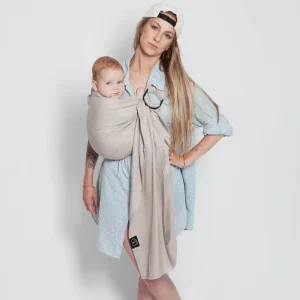 Echarpe Tissée Sling Sans Noeud – Or Blanc Love Radius